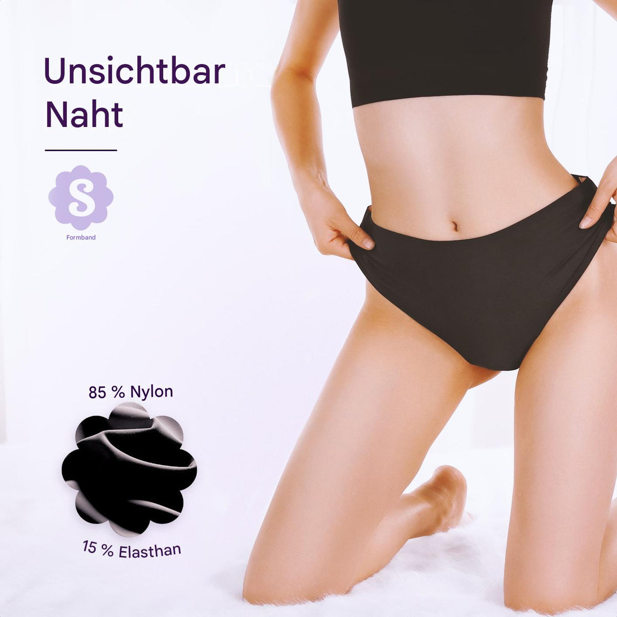Invisible, seamless thong