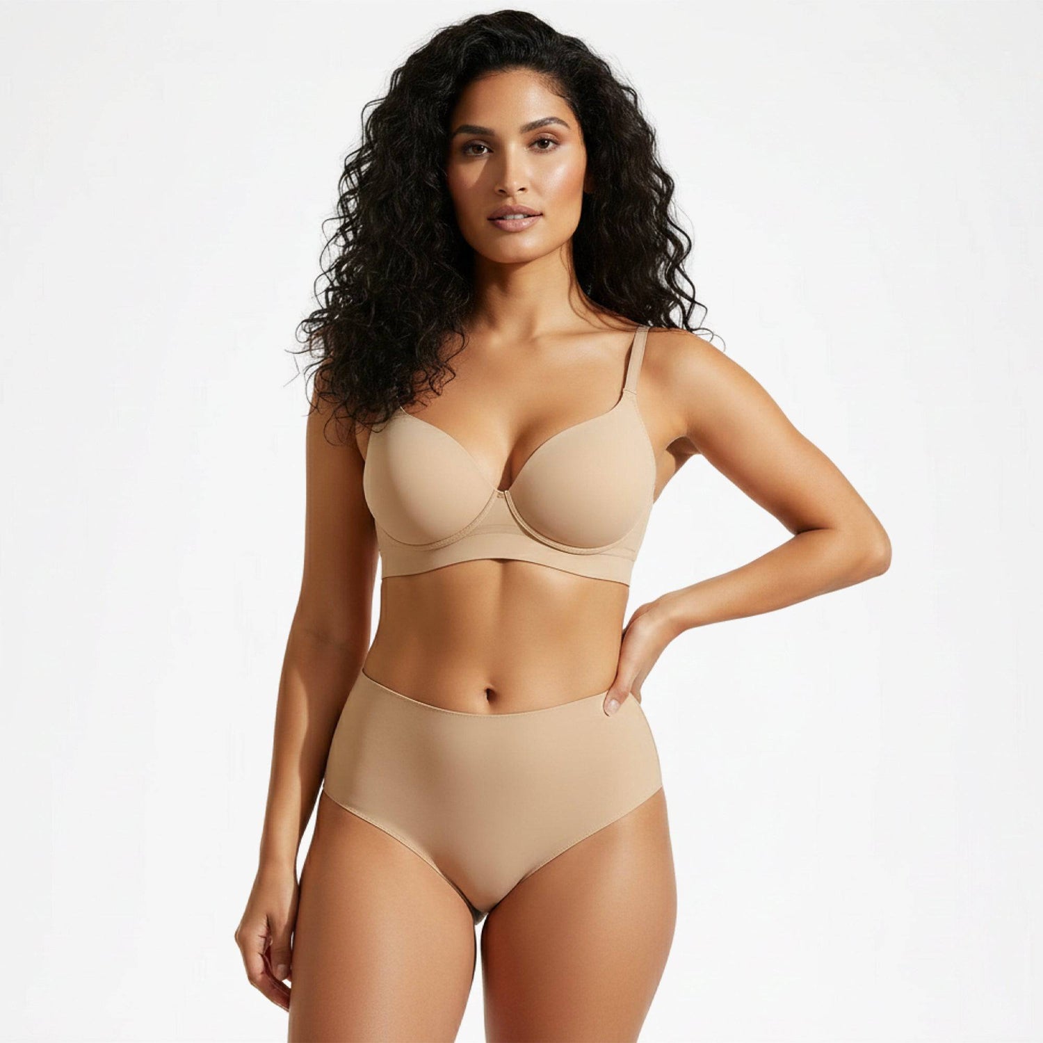 Seamless high-waisted briefs – 3-piece set