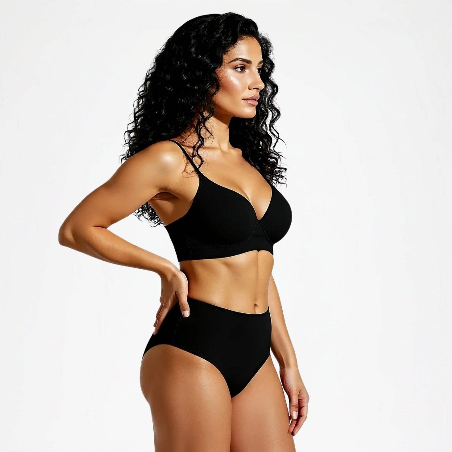 Seamless high-waisted briefs – 3-piece set