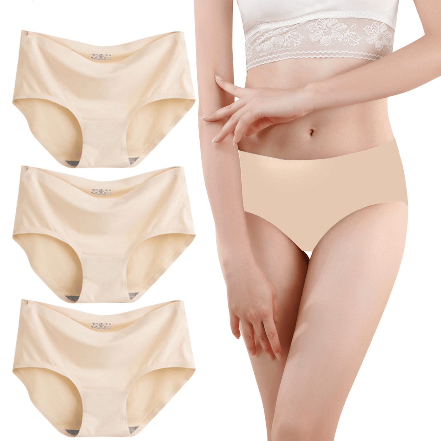 Seamless briefs – 3-piece set