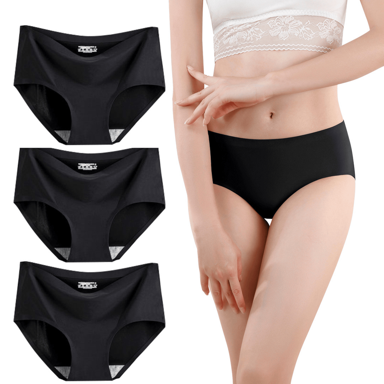 Seamless briefs – 3-piece set