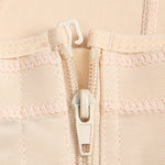 Corrective Shapewear Bodysuit with Hooks and Zipper - Brief