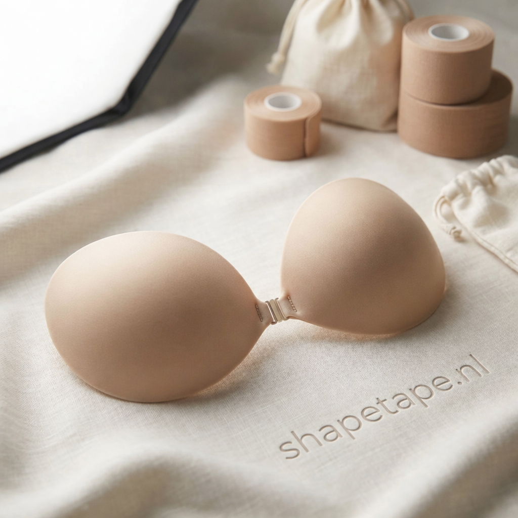 Adhesive bra with push-up effect