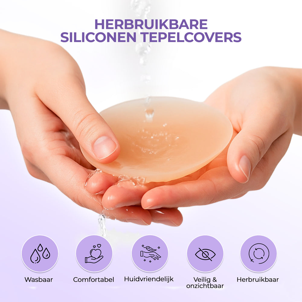 Reusable silicone nipple covers