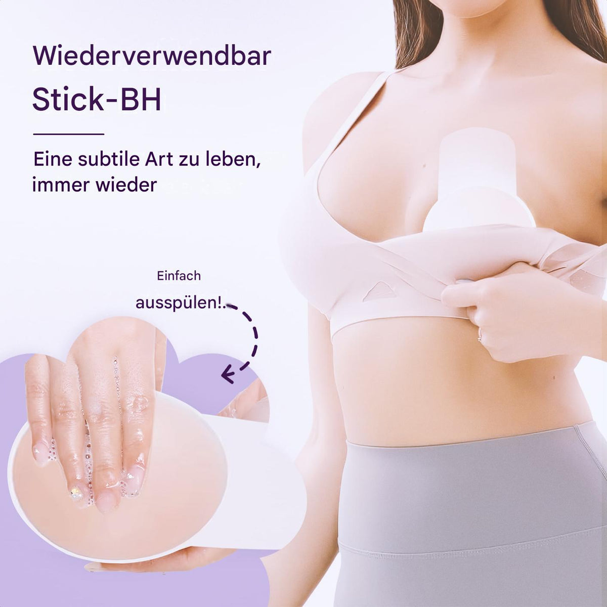 Natural confidence with our adhesive bra