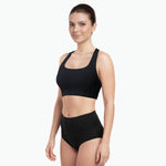 Sports bra with crossed straps