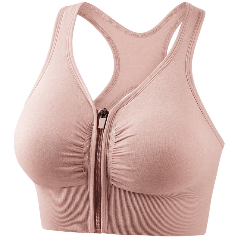 Comfortable sports bra with front closure