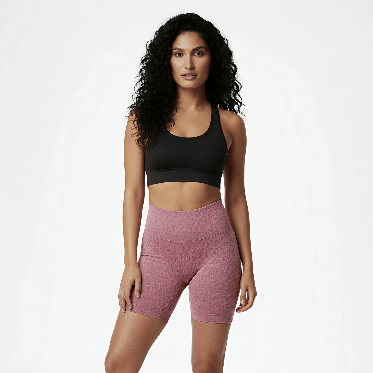 High-waisted sports shorts