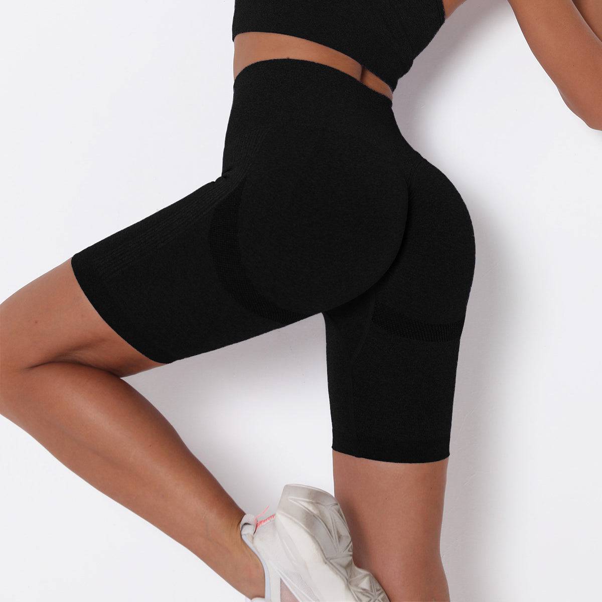 High-waisted sports shorts