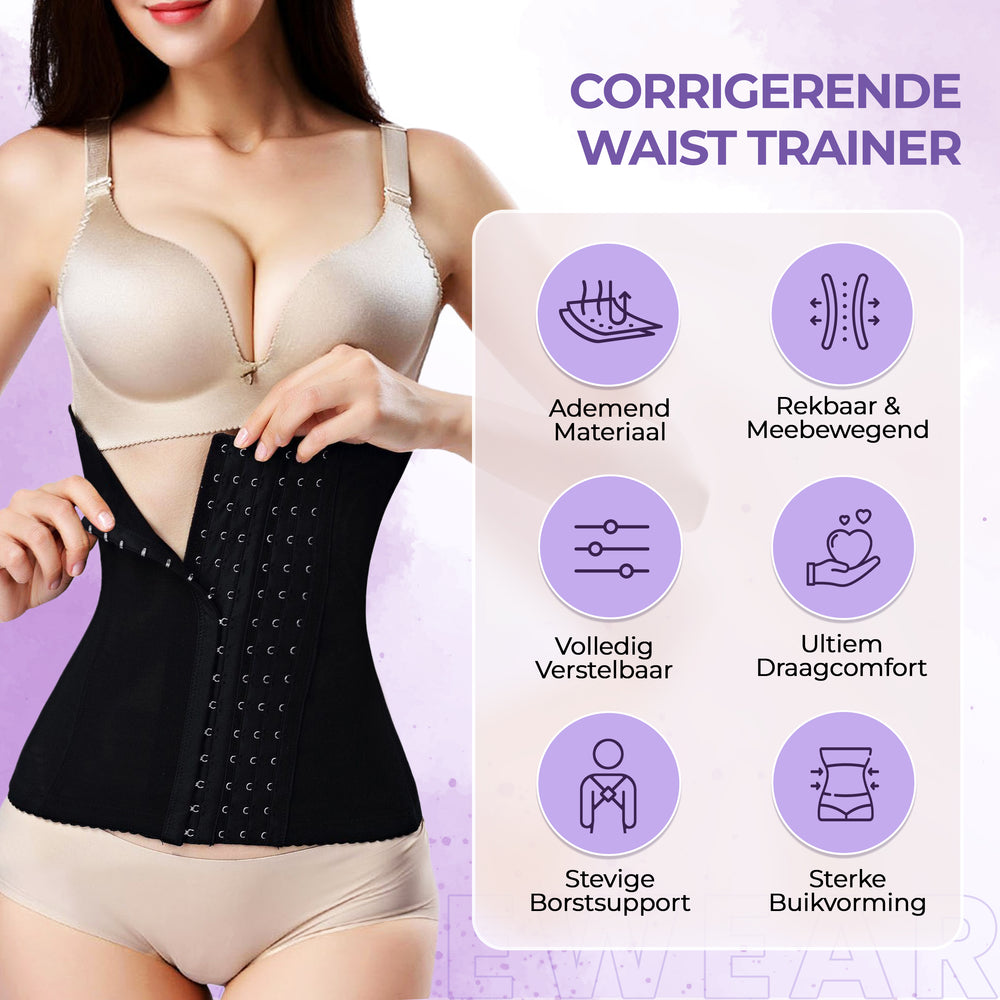 Corrective waist trainer for a slim waist