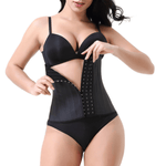 Latex waist trainer corset with 3 rows of hooks