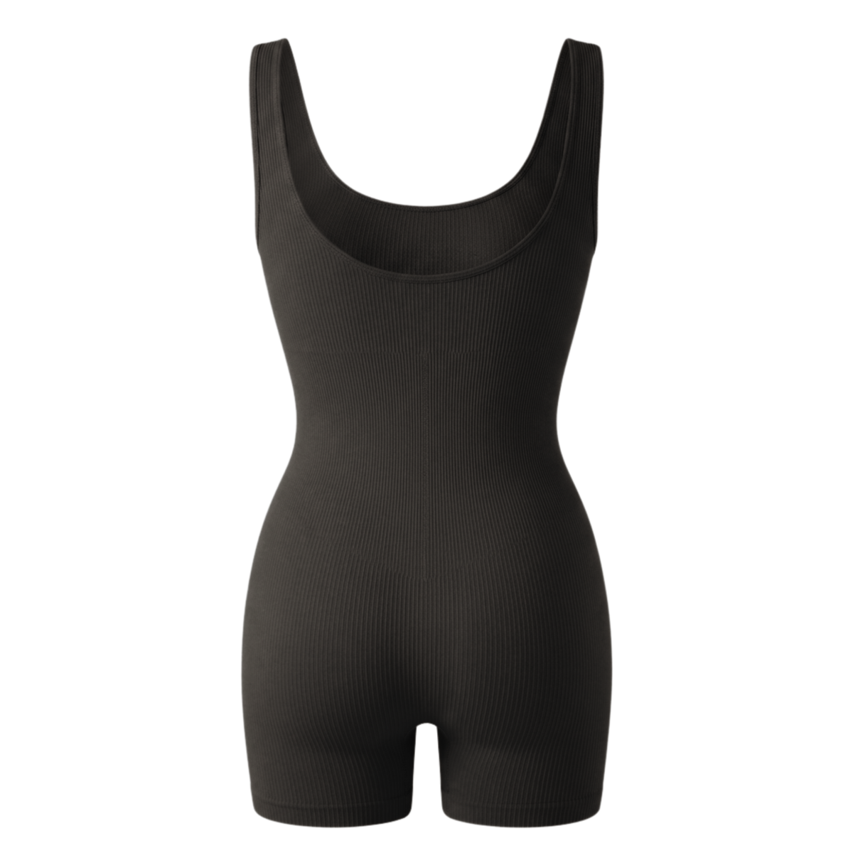 Seamless shaping bodysuit with wide straps and long legs