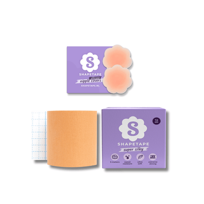 Boob tape + silicone nipple covers