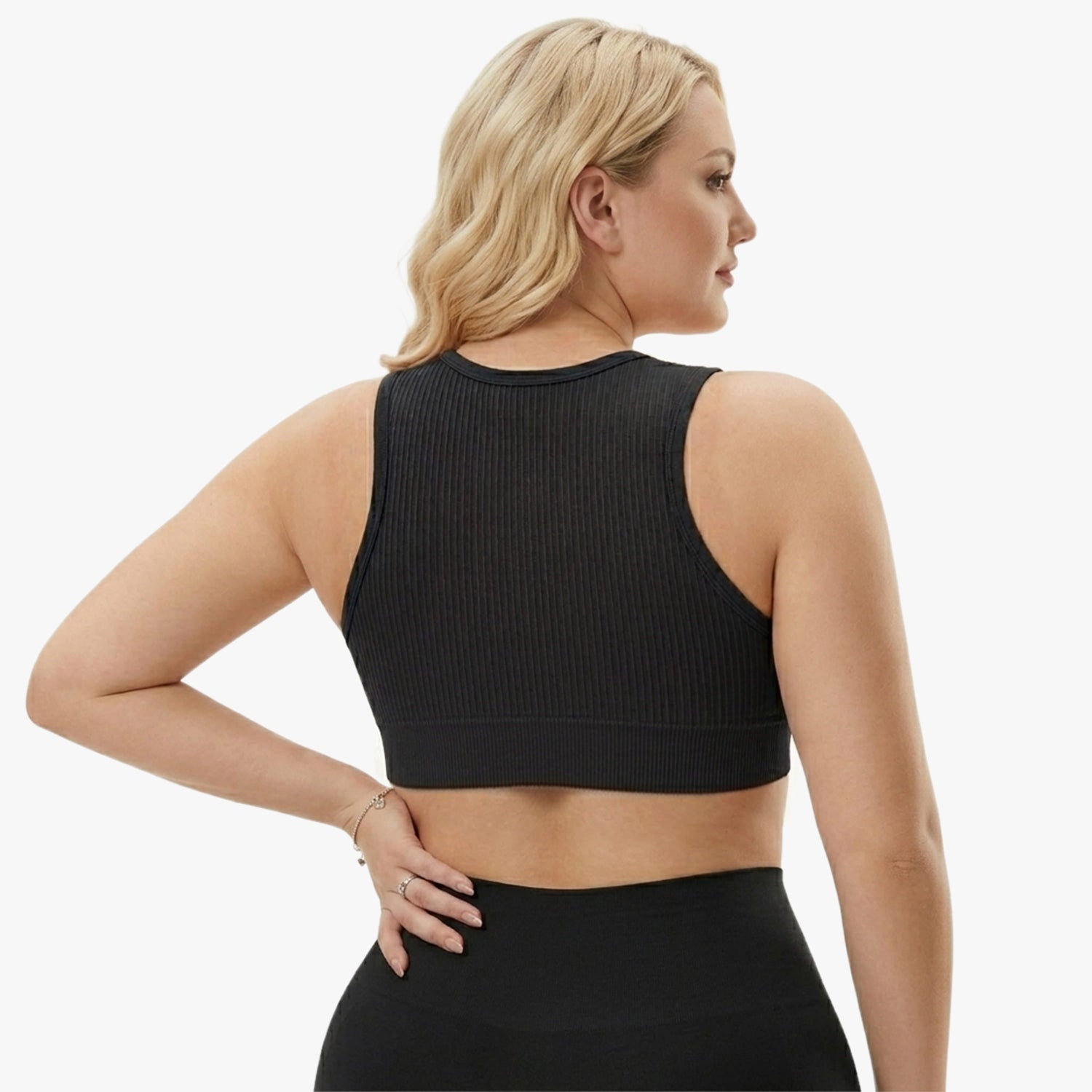 Seamless shaping crop top