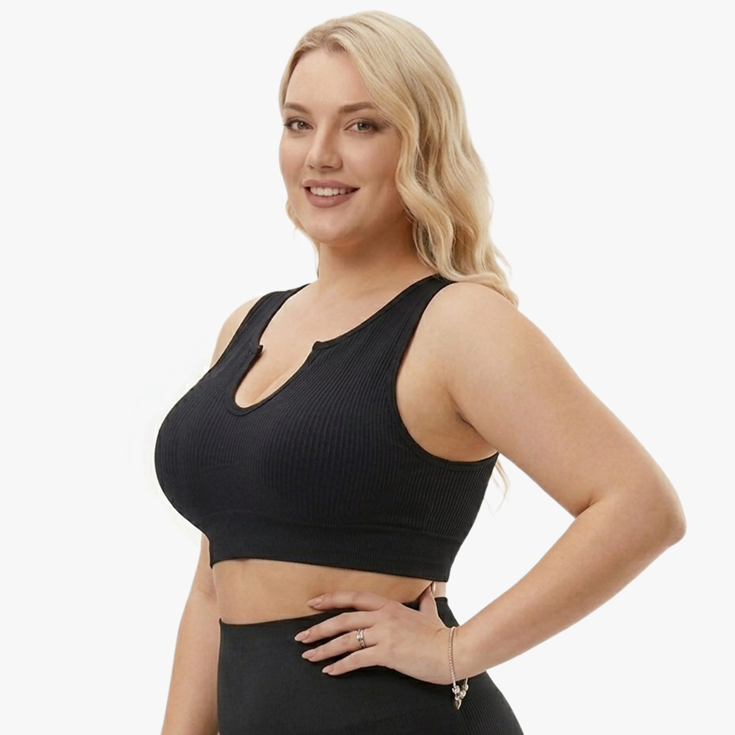 Seamless shaping crop top