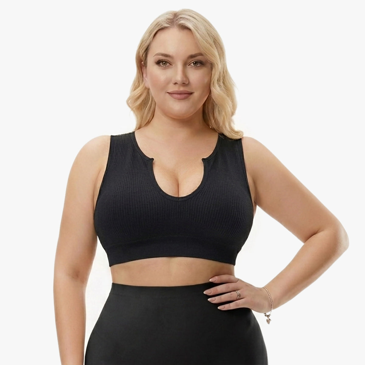 Seamless shaping crop top