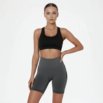 High-waisted sports shorts