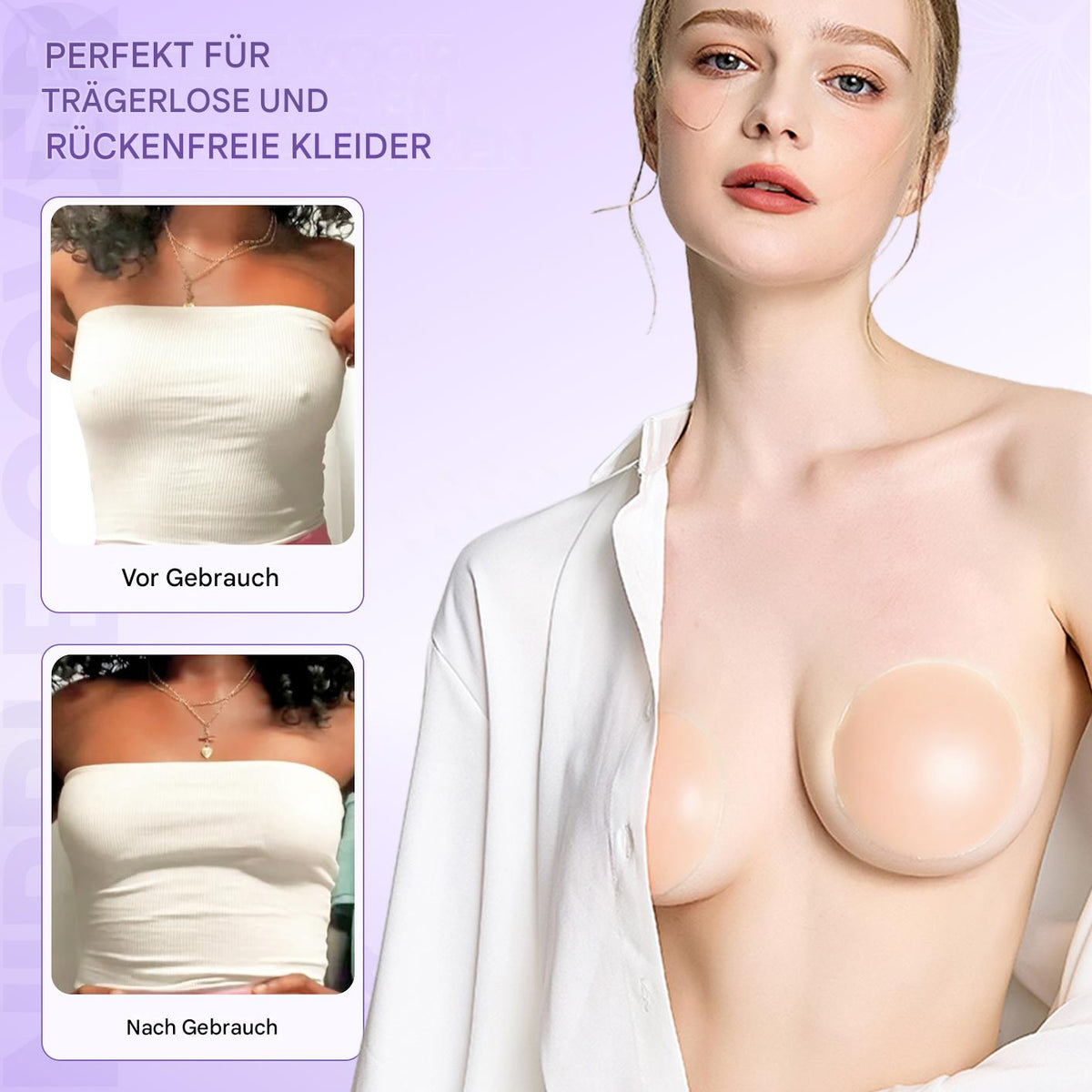 Perfect for strapless and backless dresses